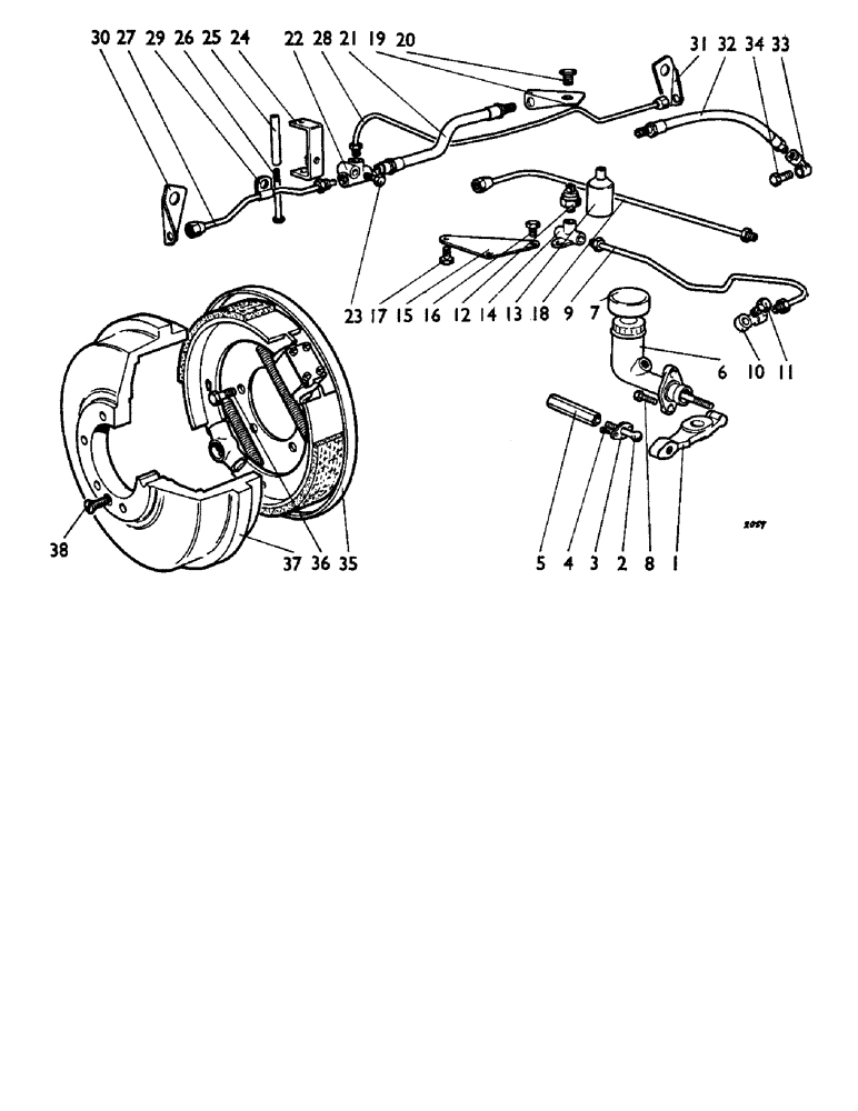 Схема запчастей Case IH 880A - (078) - FRONT-WHEEL BRAKES, OPTIONAL EQUIPMENT (5.1) - BRAKES