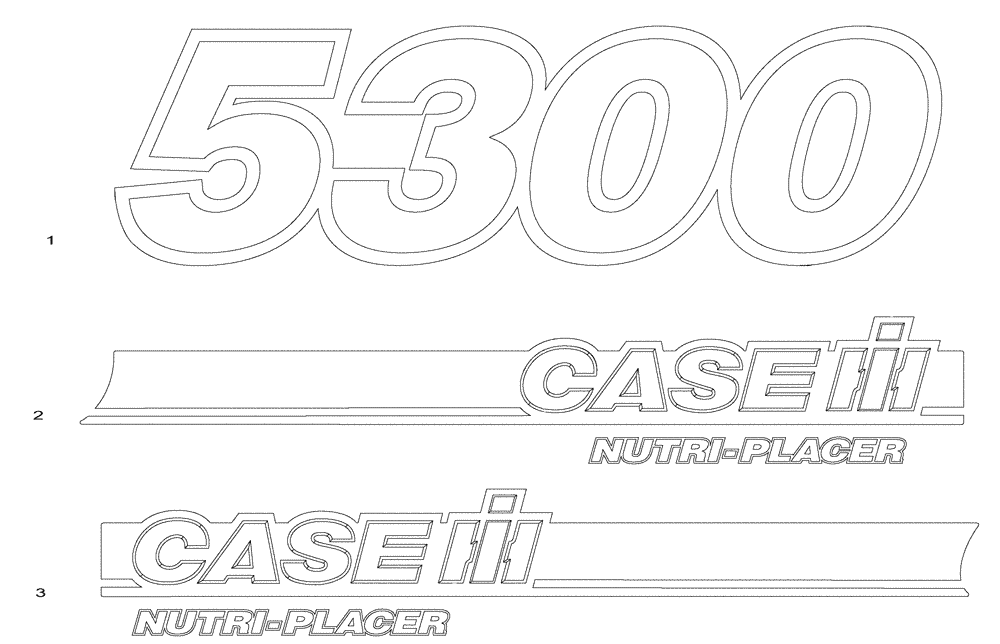 Схема запчастей Case IH NPX5300 - (98.108.02.01) - 5300 DECALS (09) - CHASSIS/ATTACHMENTS