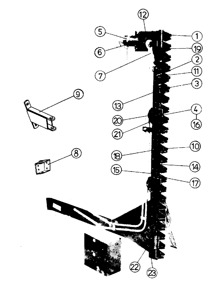 Схема запчастей Case IH 1030 - (1-09[01]) - HYDRAULIC VERTICAL KNIFE (35) - HYDRAULIC SYSTEMS