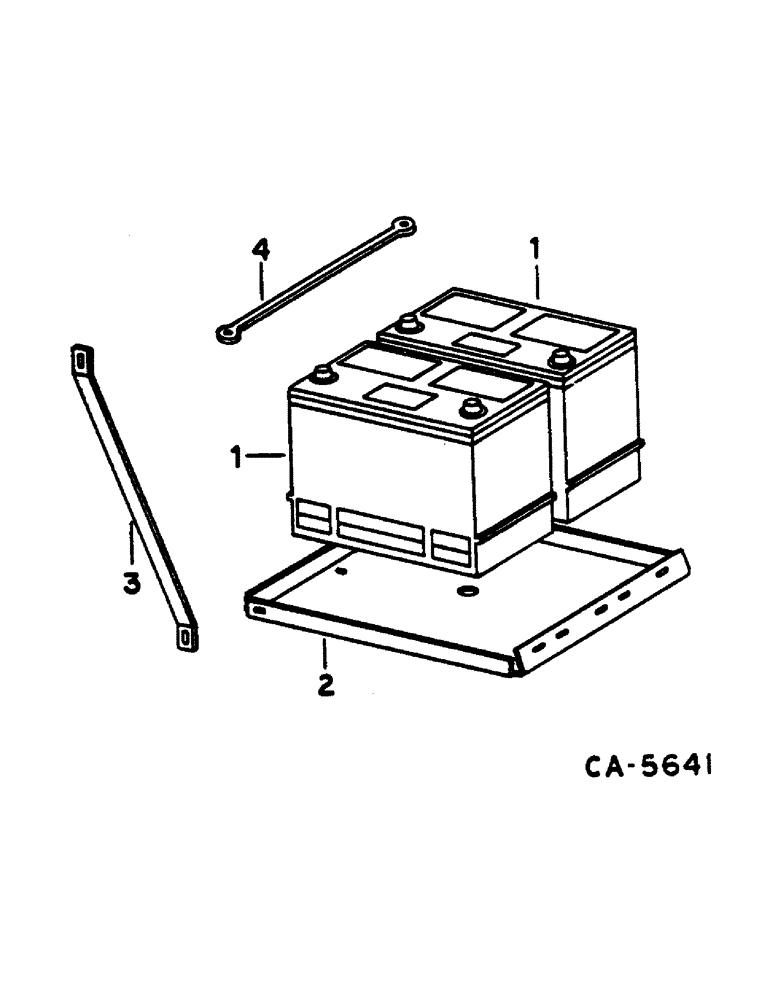 Схема запчастей Case IH 1460 - (08-038) - BATTERY AND MOUNTING (06) - ELECTRICAL