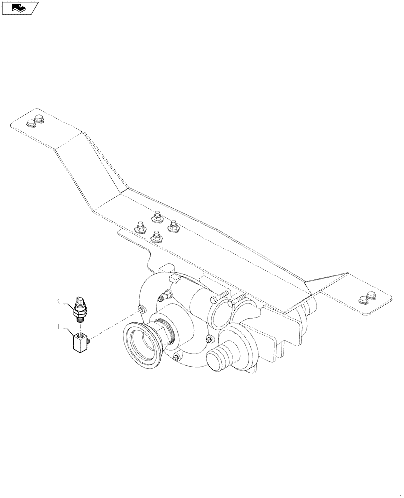 Схема запчастей Case IH 4420 - (09-077) - PRESSURE SENDER GROUP, PUMP Liquid Plumbing