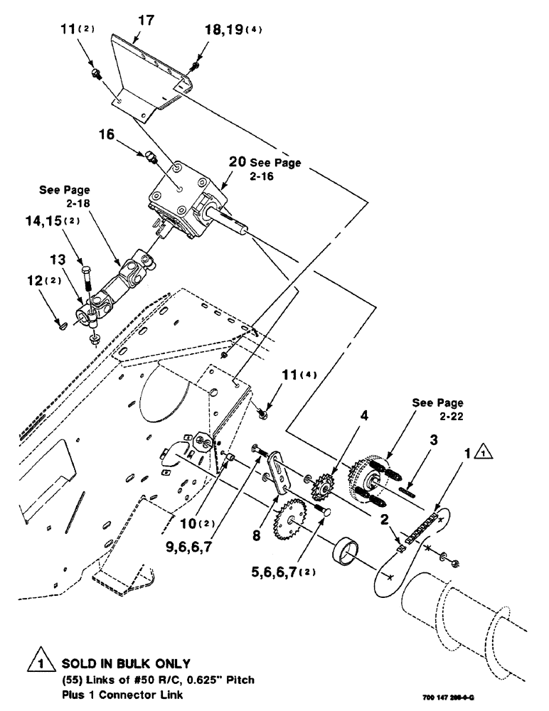 Схема запчастей Case IH SC414 - (2-12) - AUGER DRIVE ASSEMBLY, RIGHT (09) - CHASSIS