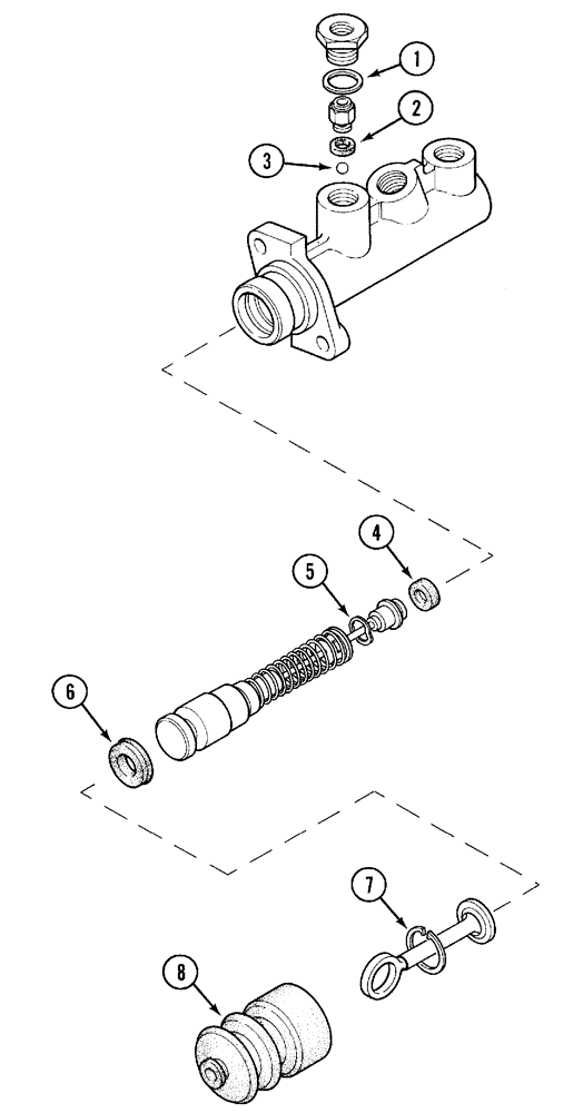 Схема запчастей Case IH C70 - (07-03) - BRAKE CYLINDER (07) - BRAKES