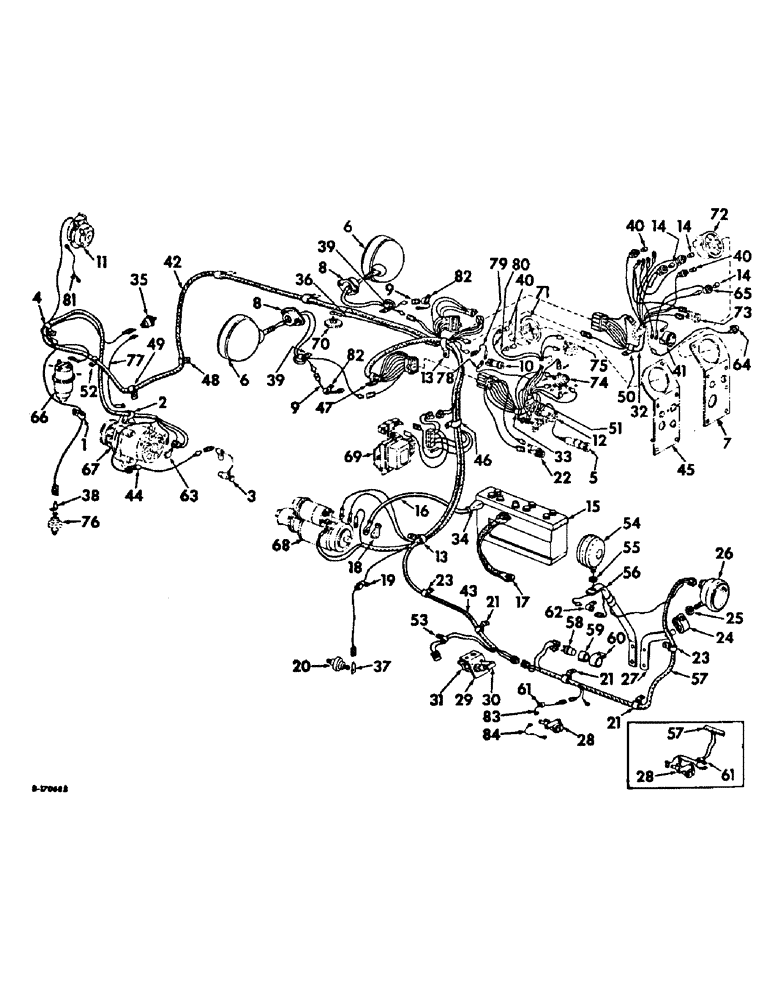 Схема запчастей Case IH 856 - (G-07) - ELECTRICAL SYSTEM, STARTING AND LIGHTING, FARMALL CARBURETED ENGINE TRACTORS (06) - ELECTRICAL SYSTEMS