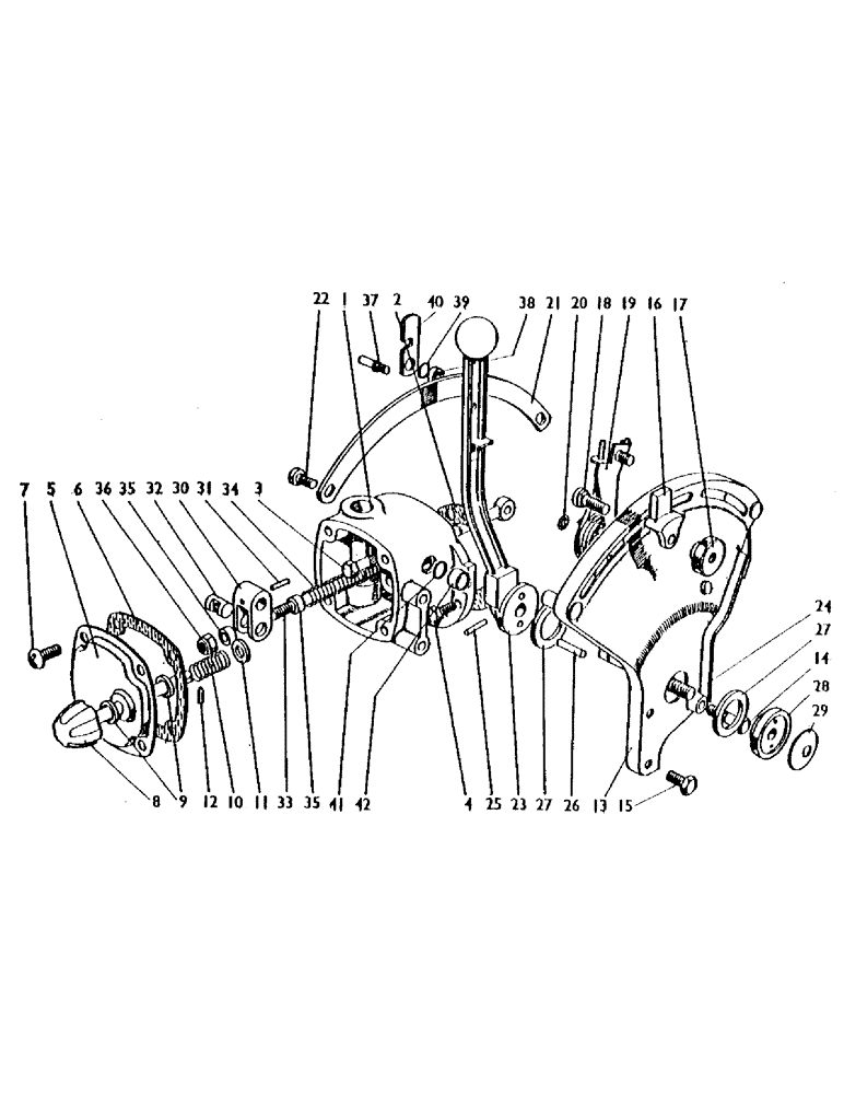 Схема запчастей Case IH 1200 - (046) - CONTROL LEVER AND QUADRANT (07) - HYDRAULIC SYSTEM