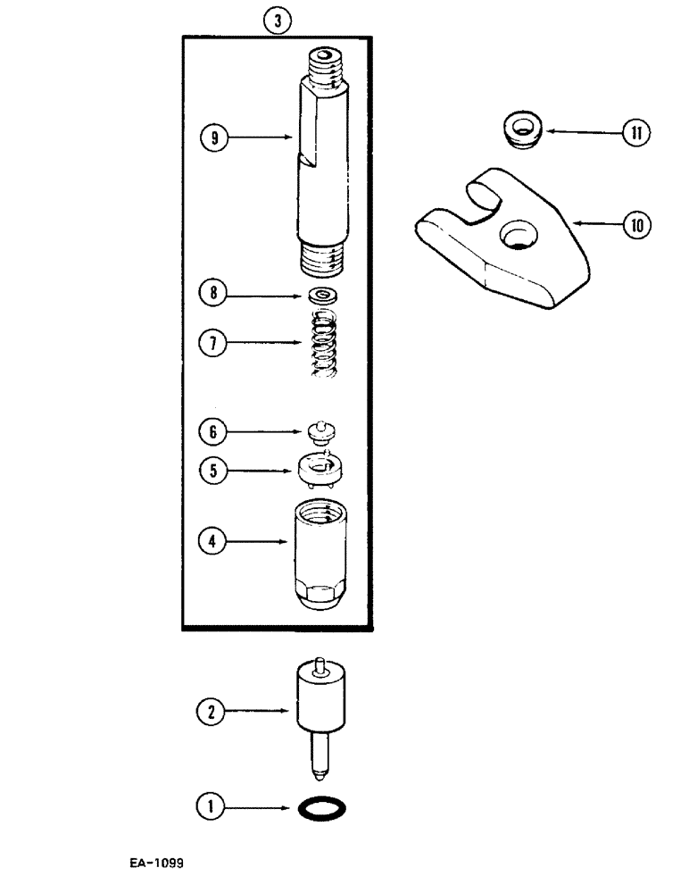 Схема запчастей Case IH 248 - (3-154) - FUEL INJECTION NOZZLE HOLDER (03) - FUEL SYSTEM