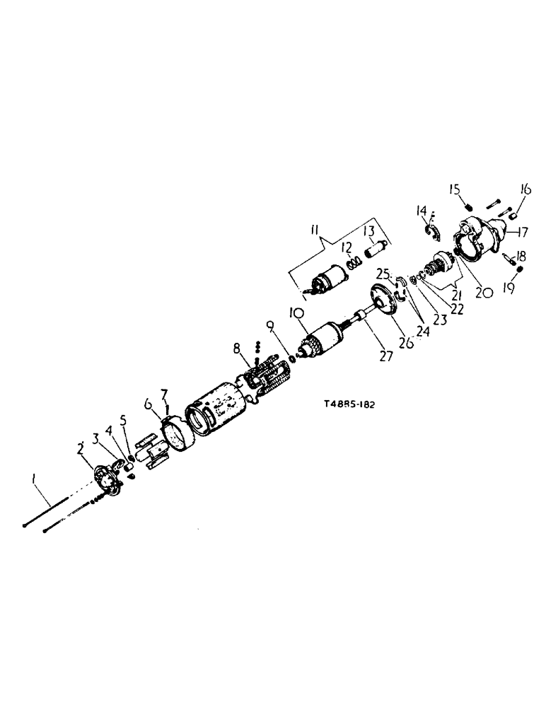 Схема запчастей Case IH 354 - (3-16) - ELECTRICAL, STARTER MOTOR, DIESEL (06) - ELECTRICAL SYSTEMS