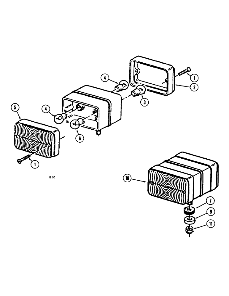 Схема запчастей Case IH 2120 - (4-18) - ROAD LIGHTS (04) - ELECTRICAL SYSTEMS