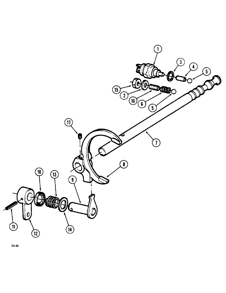 Схема запчастей Case IH 2150 - (6-026) - TRANSMISSION CONTROL - INNER, REVERSE (06) - POWER TRAIN