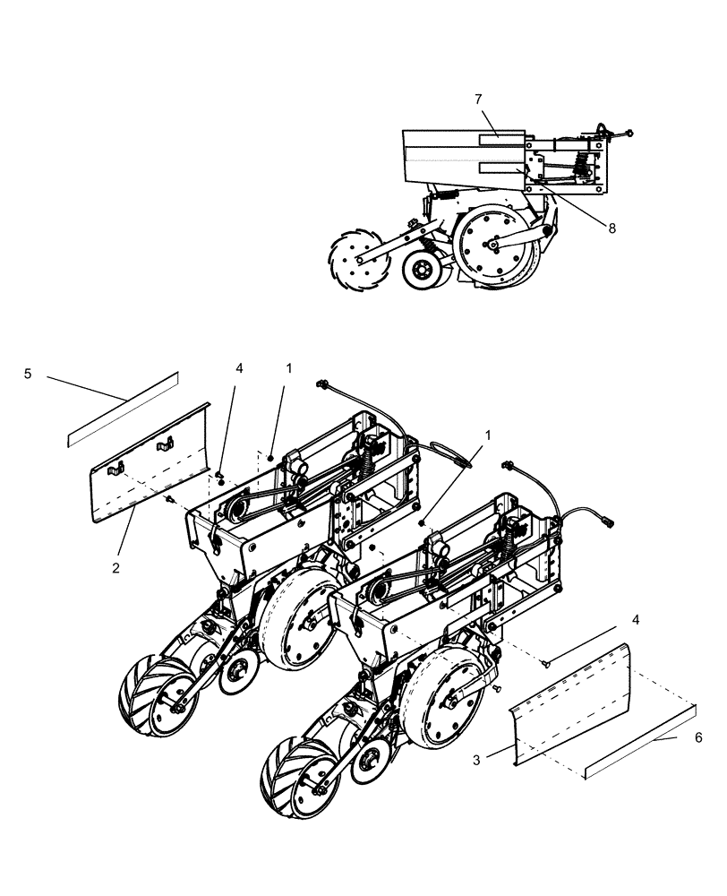 Схема запчастей Case IH 1260 - (75.200.13) - ROW UNIT - ENDSHIELD ASSEMBLY WITHOUT GRANULAR CHEMICAL (75) - SOIL PREPARATION