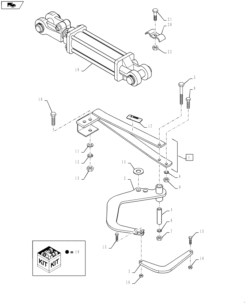 Схема запчастей Case IH BS184R - (111) - HYDRAULIC CHUTE ROTATION - 715342046 