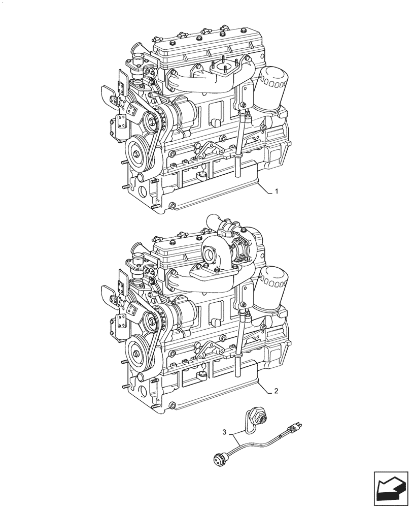 Схема запчастей Case IH JX90U - (0.02.1) - ENGINE (01) - ENGINE