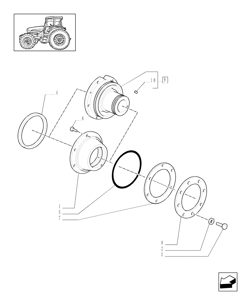 Схема запчастей Case IH MXM190 - (1.32.0/01) - TRANSMISSION, COVERS AND SUPPORTS (03) - TRANSMISSION