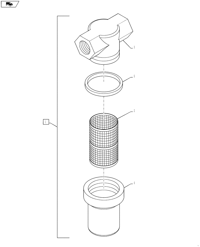 Схема запчастей Case IH 3330 - (39.105.17) - MINI STRAINER, "T" LINE, FENCE ROWS (39) - FRAMES AND BALLASTING