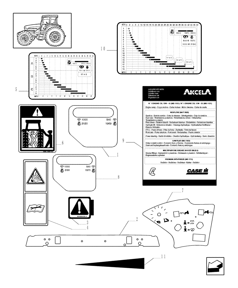 Схема запчастей Case IH MXM130 - (1.98.0[01]) - DECALS (13) - DECALS