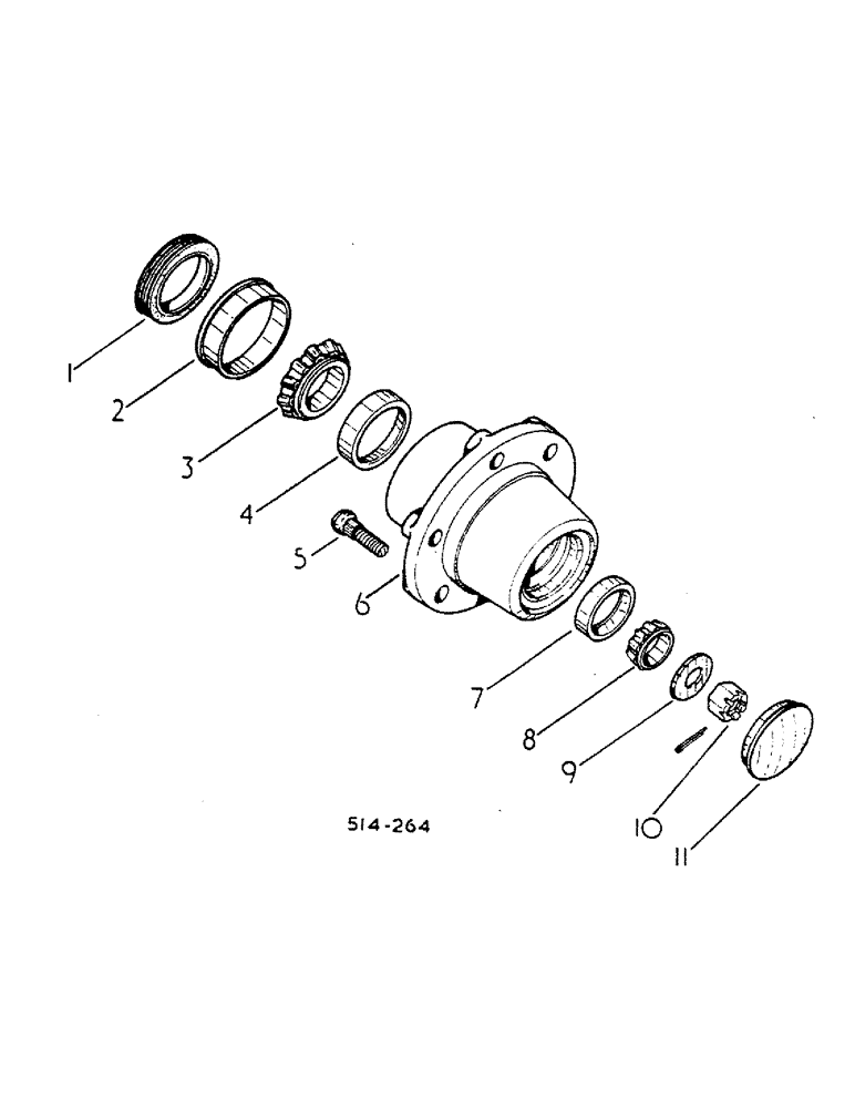 Схема запчастей Case IH 784 - (14-05) - SUSPENSION, FRONT WHEEL HUB, BEARINGS AND CAP, ADJUSTABLE FRONT AXLE, STRAIGHT Suspension