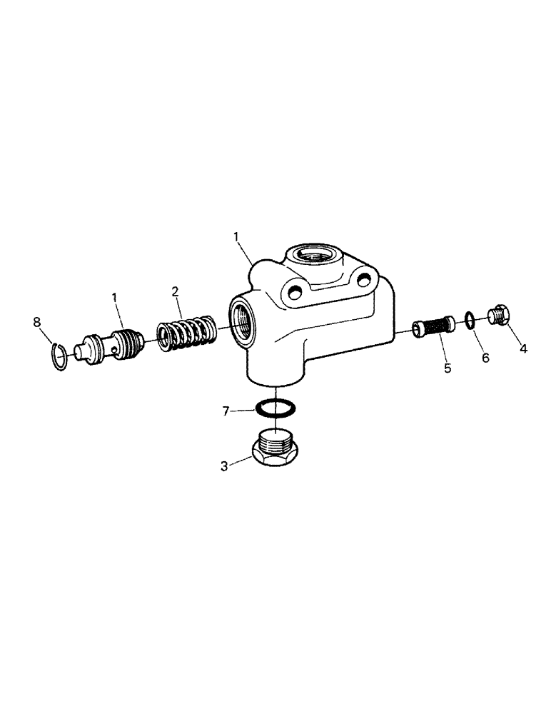 Схема запчастей Case IH RC210 - (08-07) - RELIEF VALVE (07) - HYDRAULICS