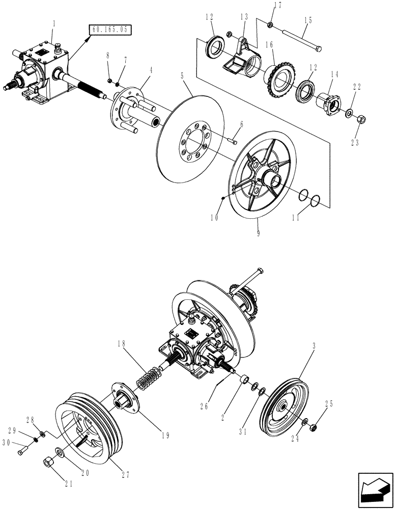 Схема запчастей Case IH 6130 - (88.210.17[02]) - HOUSING ASSEMBLY, CHOPPER DRIVE WITH PULLEYS - 61/7130 (88) - ACCESSORIES