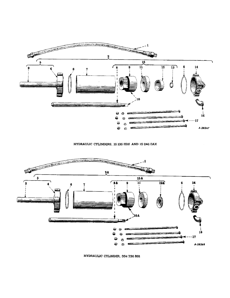 Схема запчастей Case IH SUPER M-TA - (376) - HYDRAULIC SYSTEM, HYDRAULIC CYLINDERS (07) - HYDRAULIC SYSTEM