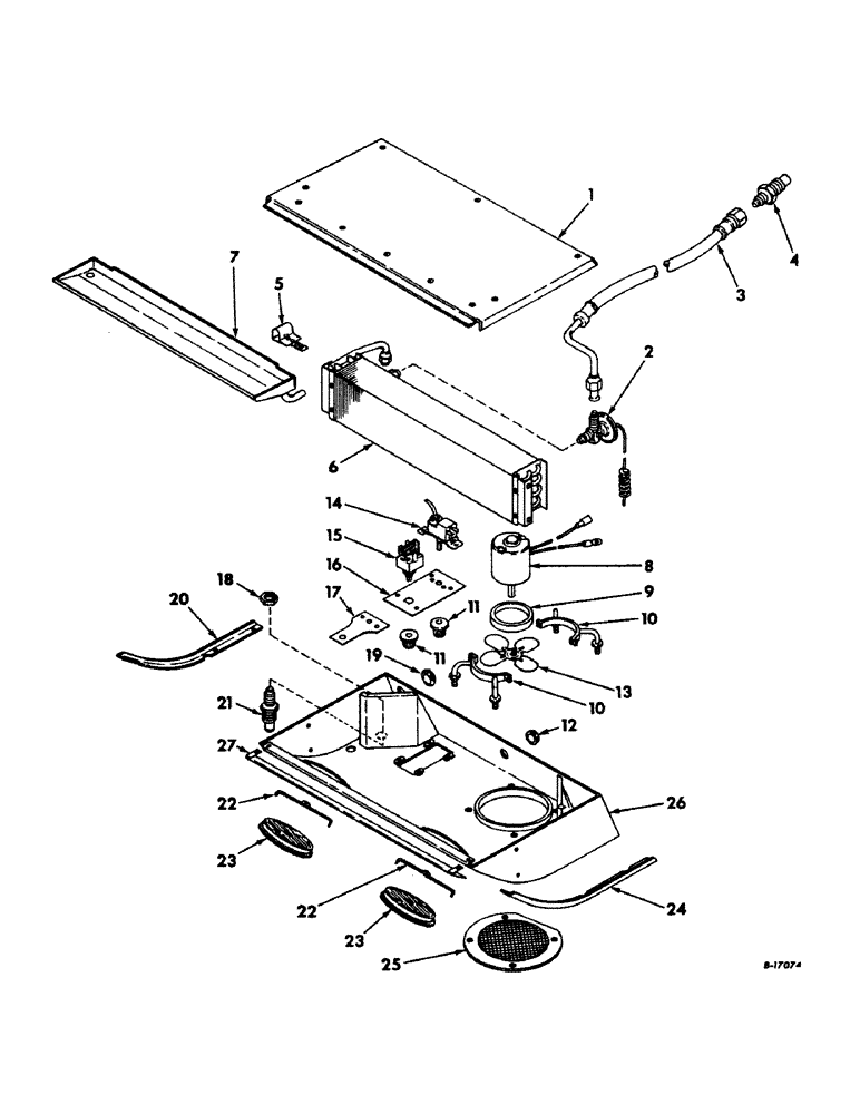 Схема запчастей Case IH 21256 - (N-15) - PARTS ACCESSORIES AND ATTACHMENTS, EVAPORATOR Accessories & Attachments