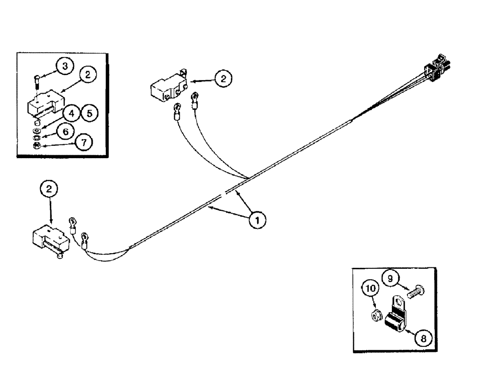 Схема запчастей Case IH 2188 - (4-32) - ROTOR LIMIT SWITCH HARNESS (06) - ELECTRICAL