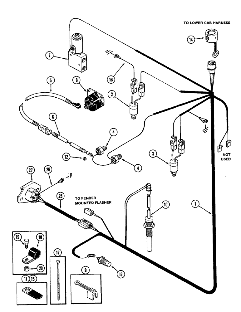 Схема запчастей Case IH 2096 - (4-060) - TRANSMISSION HARNESS (04) - ELECTRICAL SYSTEMS