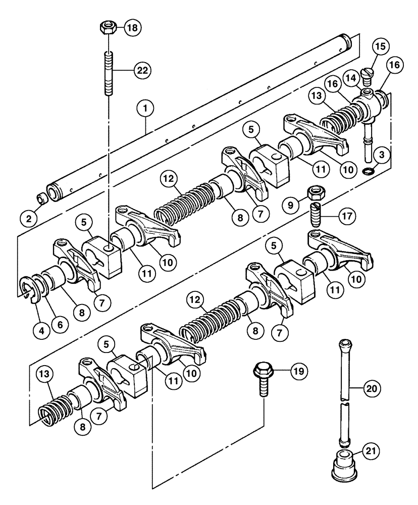 Схема запчастей Case IH CX100 - (02-33) - VALVE MECHANISM (02) - ENGINE