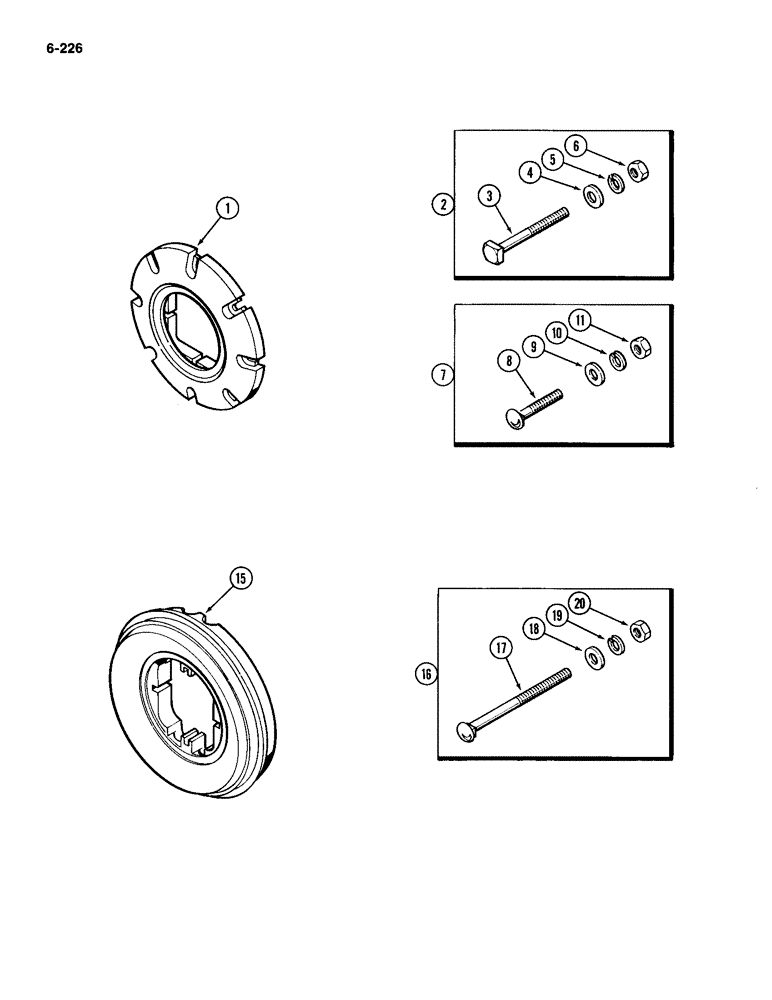 Схема запчастей Case IH 2094 - (6-226) - REAR WHEEL WEIGHTS (06) - POWER TRAIN