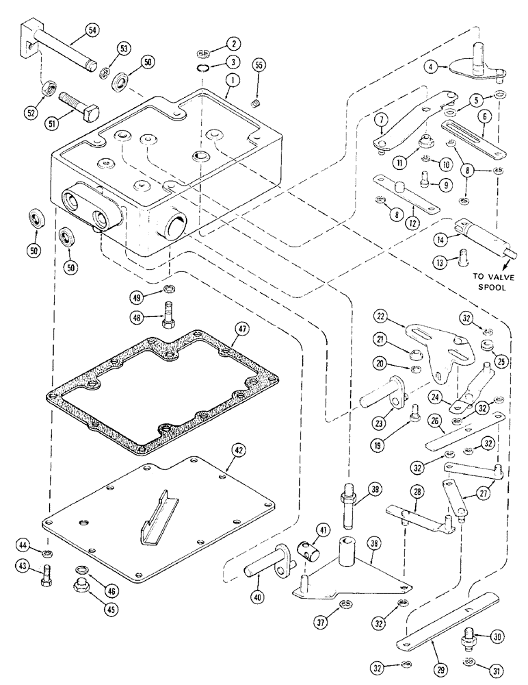 Схема запчастей Case IH 1570 - (224) - D.O.M. SYSTEM, DRAFT CONTROL SENSING LINKAGE (09) - CHASSIS/ATTACHMENTS