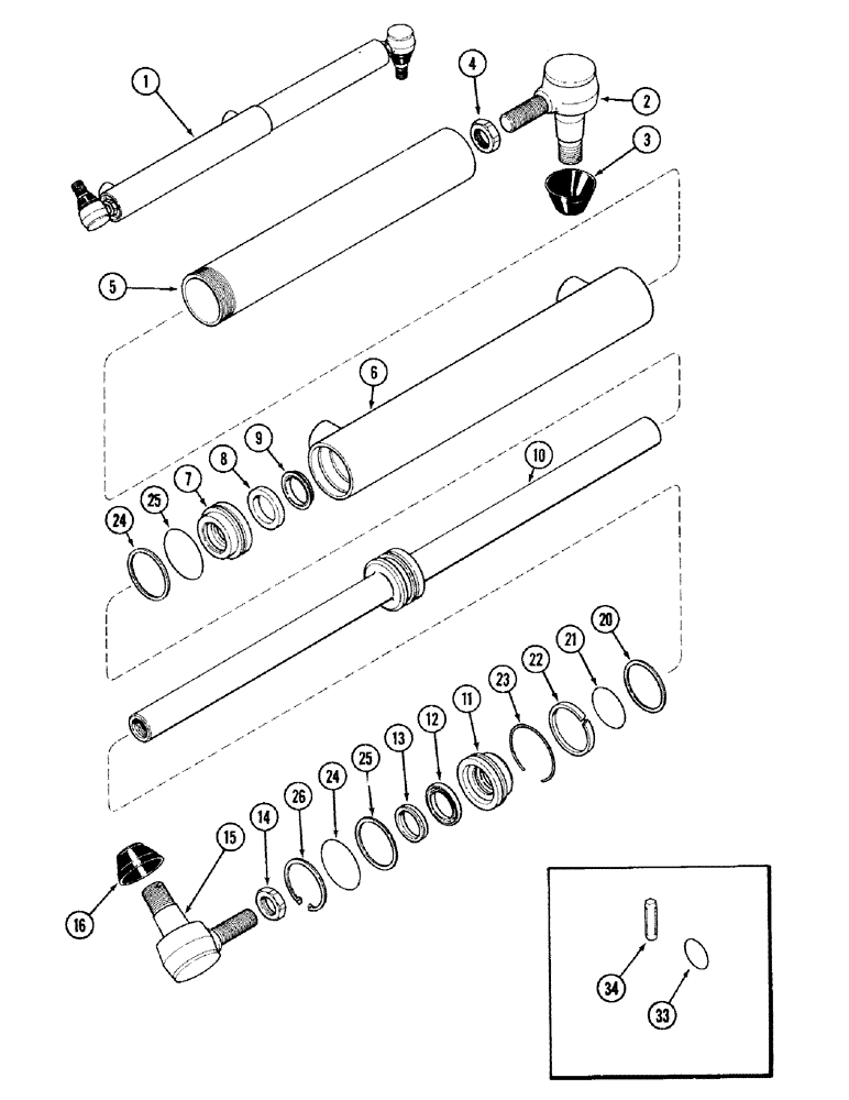 Схема запчастей Case IH 2394 - (5-12) - STEERING CYLINDER (05) - STEERING