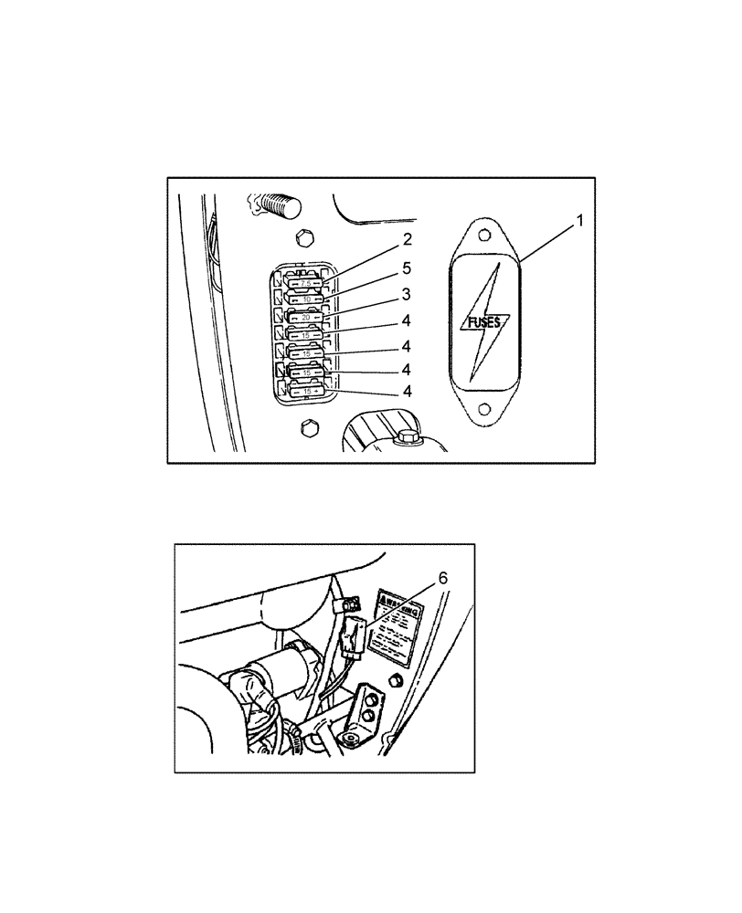 Схема запчастей Case IH FARMALL 31 - (06.02.01) - FUSES (06) - ELECTRICAL SYSTEMS