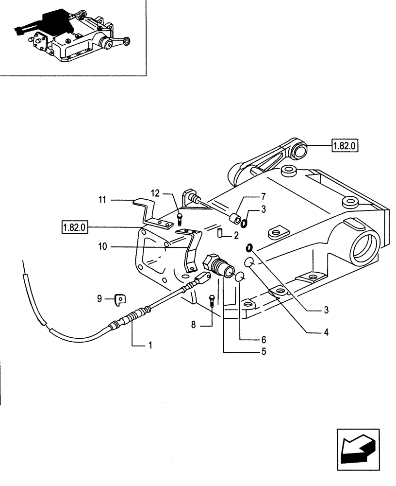 Схема запчастей Case IH JX95 - (1.82.5/02[02]) - LIFT CONTROLS - FOR HIGH CLEARANCE VERSION (07) - HYDRAULIC SYSTEM