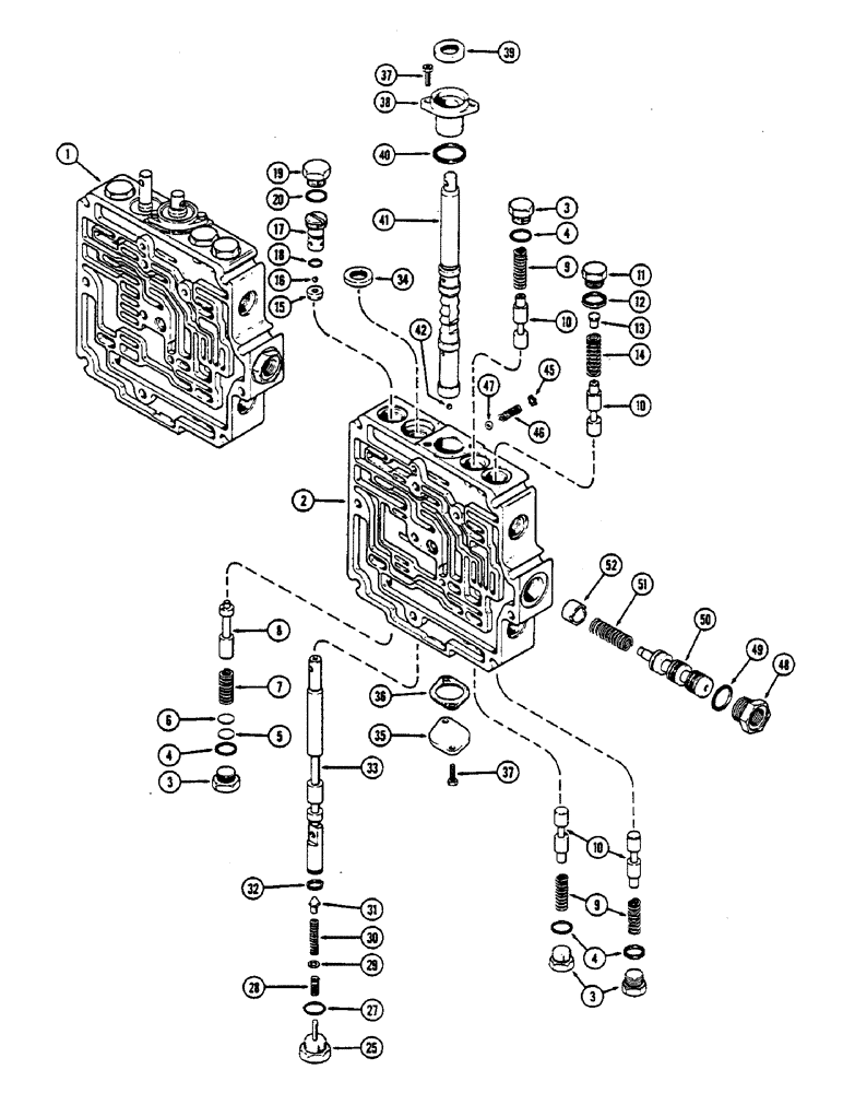 Схема запчастей Case IH 2390 - (8-250) - A148160 TRANSMISSION CONTROL VALVE (08) - HYDRAULICS