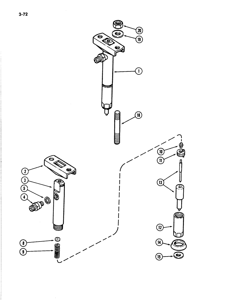 Схема запчастей Case IH 4894 - (3-72) - FUEL INJECTION NOZZLE 674 CUBIC INCH DIESEL ENGINE (03) - FUEL SYSTEM