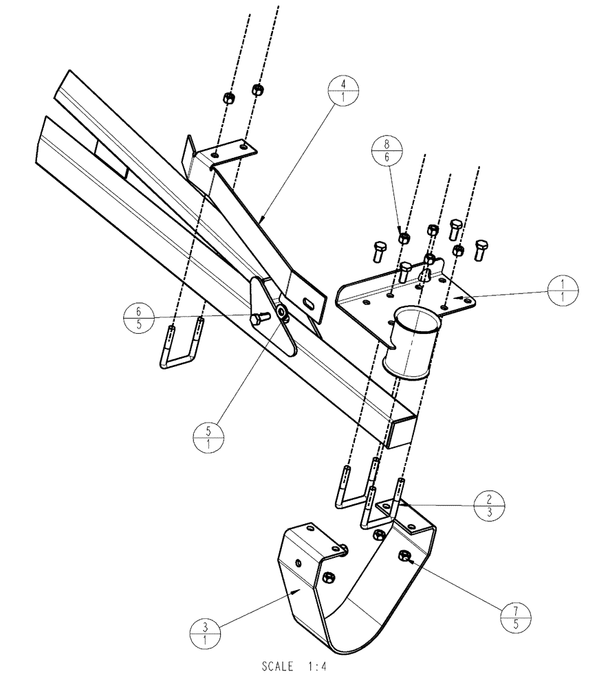 Схема запчастей Case IH SPX3310 - (08-031) - SKID GROUP, LEFT (09) - BOOMS