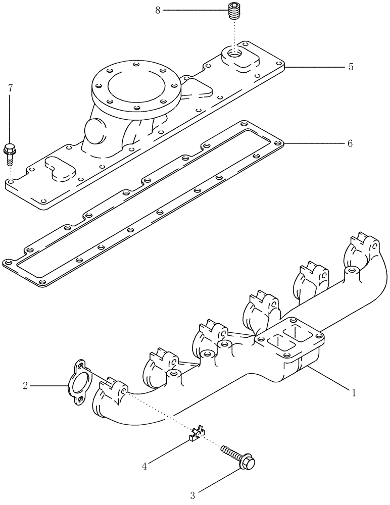 Схема запчастей Case IH 2388 - (02-18) - MANIFOLDS - BSN HAJ0295001 AND ALL CIS MARKETS (01) - ENGINE