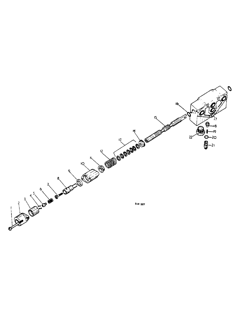 Схема запчастей Case IH 454 - (10-44) - SINGLE ACTING AUXILIARY HYDRAULIC VALVE, 3116055R93 (07) - HYDRAULICS