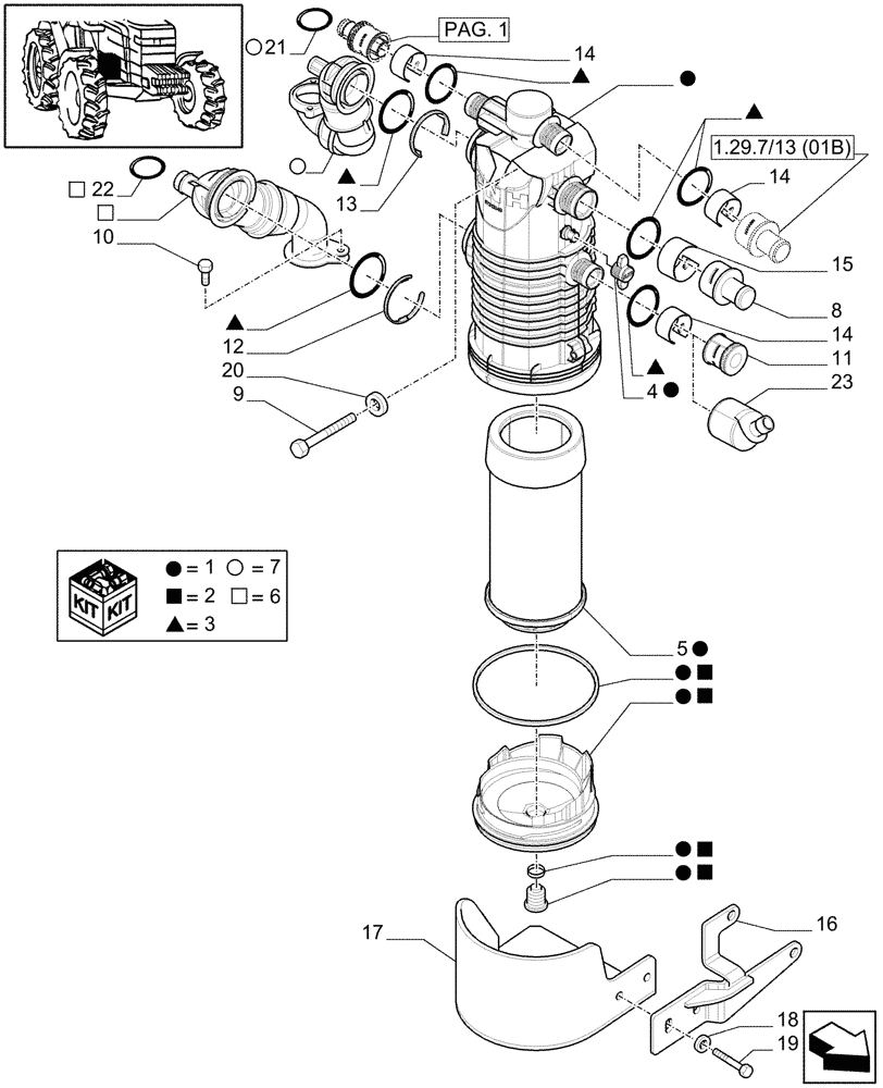 Схема запчастей Case IH MAXXUM 140 - (1.32.8/04[02A]) - 113 L/MIN CCLS PUMP FOR (CL.4) FRONT AXLE - PUMPS FOR HYDRAULIC SYSTEM AND LIFT - D6562 - C7420 (VAR.334835-336835-337835-338835-339835 / 743744) (03) - TRANSMISSION