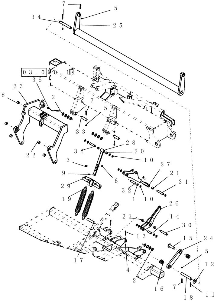 Схема запчастей Case IH ATX700 - (01.170.1) - FRAME, OUTER WING BOOM BSN Y8S003250 (12) - FRAME