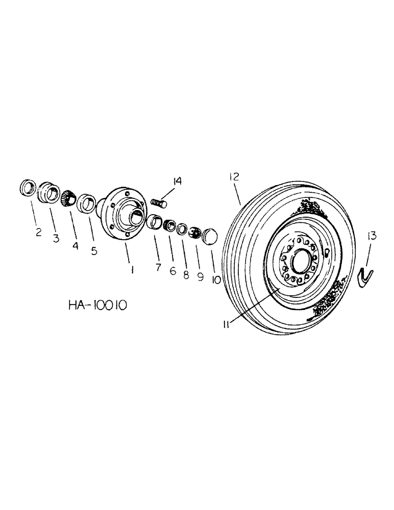 Схема запчастей Case IH 45 - (D-11) - WHEEL AND HUB, GAUGE WHEEL 