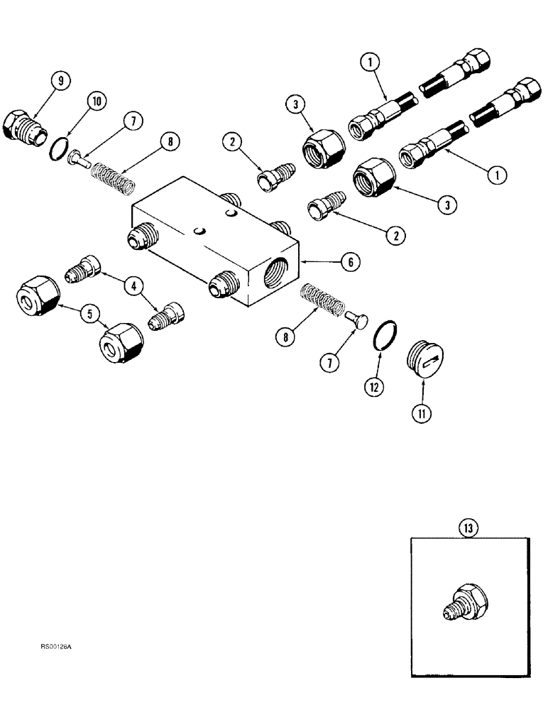 Схема запчастей Case IH 4300 - (8-060) - LOAD CHECK VALVE HYDRAULIC CIRCUIT (08) - HYDRAULICS