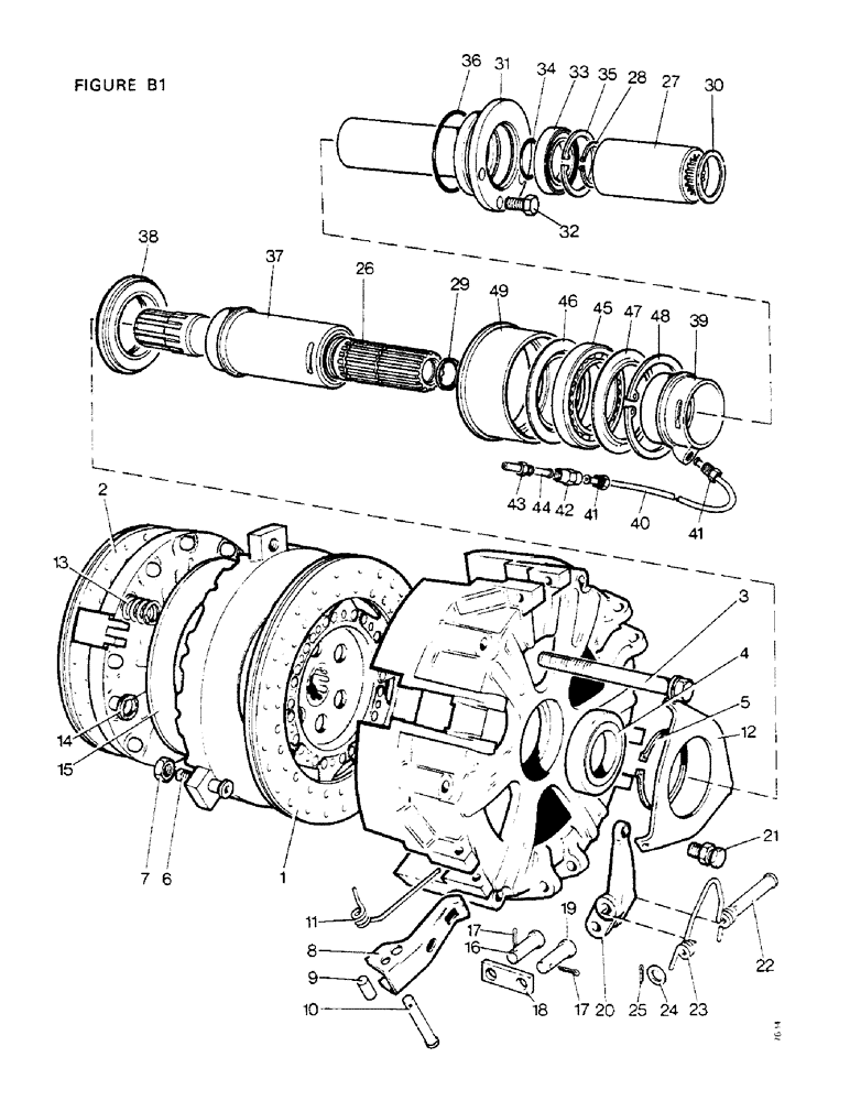 Схема запчастей Case IH 1410 - (B1-1) - CLUTCH, 12" DUAL CLUTCH LAYCOCK (03.1) - CLUTCH