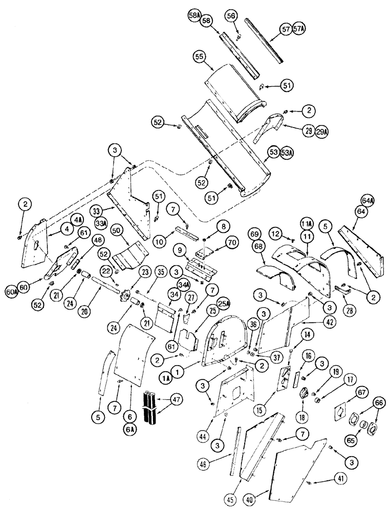 Схема запчастей Case IH 2388 - (09D-03[01]) - GRAIN ELEVATOR HEAD, INCLINED (16) - GRAIN ELEVATORS & AUGERS