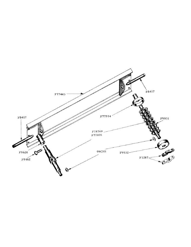 Схема запчастей Case IH 800 - (042) - HEADER LIFT (58) - ATTACHMENTS/HEADERS