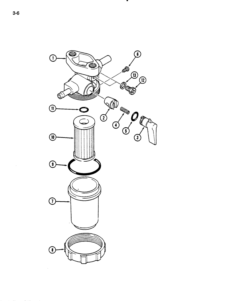 Схема запчастей Case IH 235 - (3-06) - FUEL FILTER (03) - FUEL SYSTEM