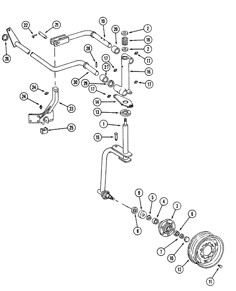 Схема запчастей Case IH 700 - (9-05) - FRONT FURROW WHEEL (09) - CHASSIS/ATTACHMENTS