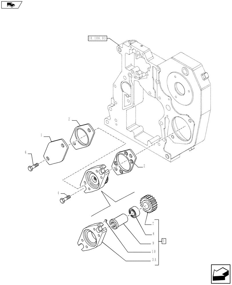 Схема запчастей Case IH F4GE9684D J604 - (10.114.02) - POWER TAKE OFF (10) - ENGINE