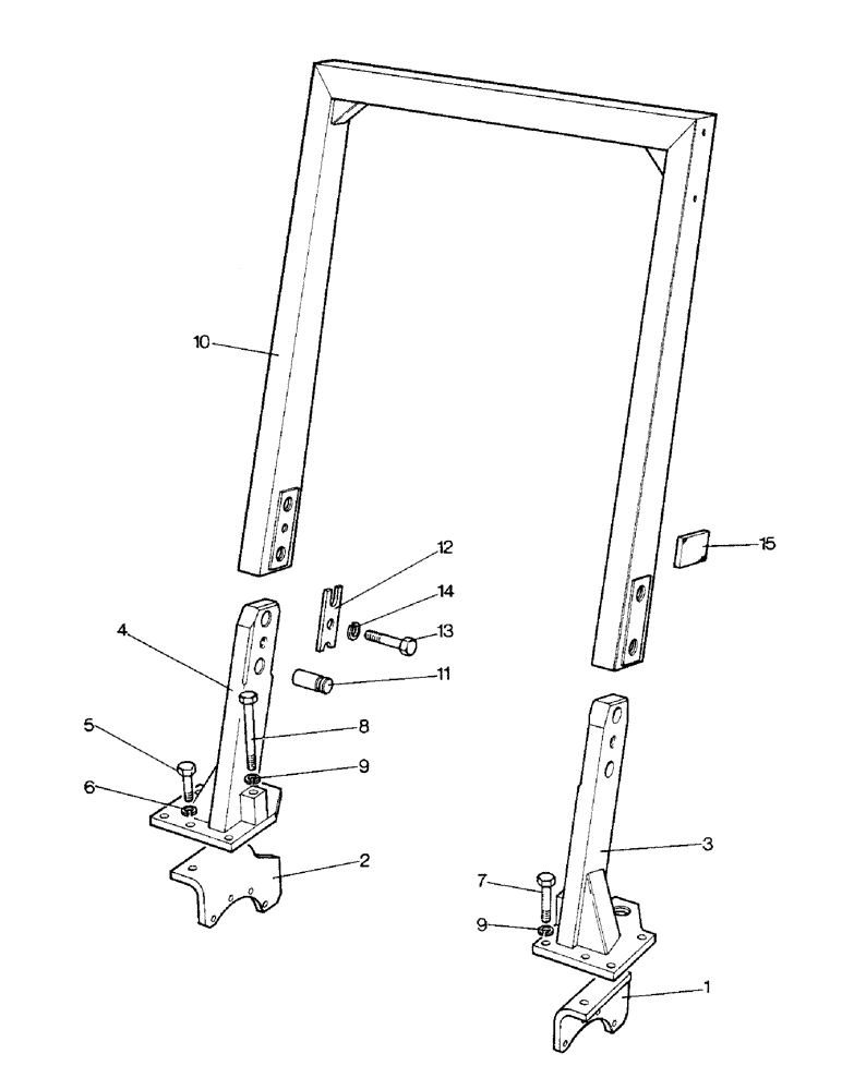 Схема запчастей Case IH 1690 - (N06-1) - ROLL BAR - UK4703, LOW PROFILE MODEL (08) - SHEET METAL