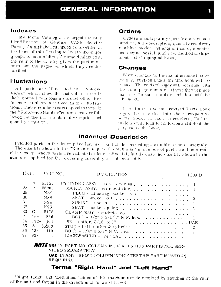 Схема запчастей Case IH 1660 - (001) - GENERAL INFORMATION (00) - GENERAL & PICTORIAL INDEX