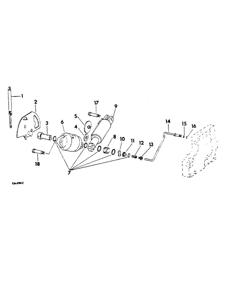 Схема запчастей Case IH 966 - (07-17) - DRIVE TRAIN, HYDROSTATIC SERVO CYLS. & CONNECTIONS 966 & 1066 HYDROSTATIC DRIVE & HYDRO 100 TRACTORS (04) - Drive Train